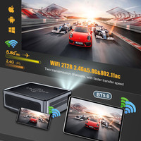 Mini X1 Pro HD 4K Proyector de cine en casa Nativo 1080P Android 9 Amlogic T972 Dual WiFi Lámpara LED Portátil 300ANSI