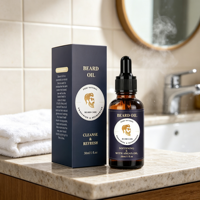 Aceite para Barba de Barbería, Marca Privada, Aceite Orgánico de Jojoba para el Crecimiento, Venta al Por Mayor OEM, 30ml 50ml 100ml