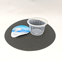 Gobelet en plastique de 100 ml pour eau pure avec couvercle en aluminium, gobelet pour jus d'orange