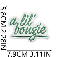 Patch thermocollant brodé écologique en feutre non tissé, motif cœur fleur Lil Bougie, orné de paillettes – Vente chaude