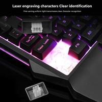 G30 Keyboard Tangan Tunggal untuk Game Ponsel dengan Mouse Kabel, Keyboard Backlight Warna-warni dan Kombo Mouse Periferal Komputer