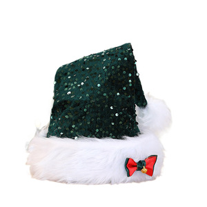 Chapeau de Noël en velours de luxe extra-large de haute qualité pour adultes avec paillettes, personnalisable pour la saison des fêtes - Product Image 5