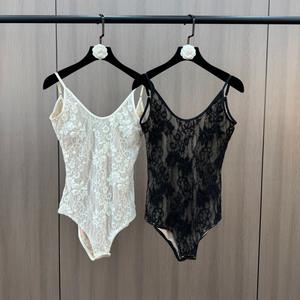 ODM Hot Girl Jumpsuit Wind Backless Top Spring Summer Lace Interior Slim-Fit Design <strong>White</strong> Camisole <strong>Vest</strong> for Women <strong>Bodysuits</strong> - Product Image 1