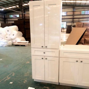Modern White Shaker <b>Door</b> Kitchen Cabinet Design Solid Wood in Vietnam Factory for Wholesale and Building Projects - Product Image 1