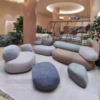 Canapé de réception moderne commercial en tissu pour bureau, ensemble de canapés de bureau, mobilier de bureau - Usine de Foshan