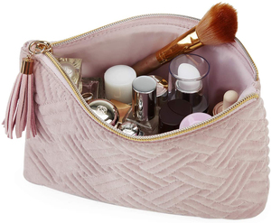 Wholesale Portable Ladies Travel Brushes Lipsticks Storage Pouch Women Toiletry Purse Soft Quilted Organizer Small Cosmetic Bag