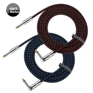 Cavi per Chitarra Intrecciati Professionali con <span class=keywords><strong>Jack</strong></span> da 6,35mm 1/4 di Pollice, <span class=keywords><strong>Cavo</strong></span> da 3M <span class=keywords><strong>6.3</strong></span> per Chitarra, <span class=keywords><strong>Cavo</strong></span> Professionale da 1,8M - Product Image 2