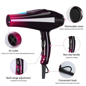 Kit sèche-cheveux et lisseur ionique 5-en-1 avec moteur AC 1800W électrique pour usage domestique, automobile et extérieur - Product Image 2