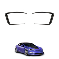 Couvre-ventouses d'admission d'air avant en fibre de carbone pour Tesla Model S Plaid V Style