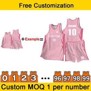 定制标志图案 & 数字团体赛快干透气篮球服套装轻便篮球服 - Product Image 3