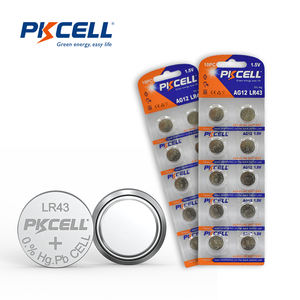 Pkcell קיבולת גבוהה 1.5v <span class=keywords><strong>ag12</strong></span> lr20 lr20 <span class=keywords><strong>lr43</strong></span> 186 386 לחצן תא כף אלקליין עבור שעון אלקטרוניקה - Product Image 6