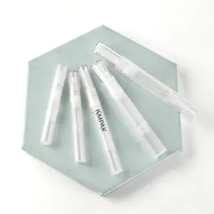 OEM Cuticle Revitalizer Oil Polish Empty Twist Up Cosmetic Package Tube Click Lip Gloss Pen With Brush Applicator