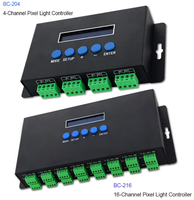 Contrôleur de lumière Pixel Ethernet-SPI/DMX BC-204 BC-216 DC5V-24V Artnet Water Running Strip Support Series Driving IC Controller
