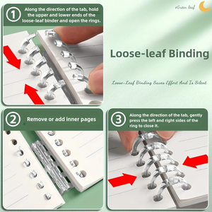 레드 화이트 & 블루 바이브 노트북 고품질 종이 120 페이지 느슨한 잎 사용자 정의 문구 노트북 쓰기 패드 저널 - Product Image 4
