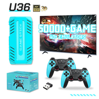 Nouvelle conception Console rétro sans fil U36 Plug & Play Vidéo TV avec plus de 50 000 jeux intégrés Sortie HDMI 4K et manette sans fil 2,4 GHz