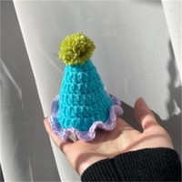 Chapeau pour animaux de compagnie en coton fait main au crochet, style Rasta, drôle, pour fête d'Halloween, bonnet tricoté mignon, accessoire de festival pour chien et chat, personnalisable