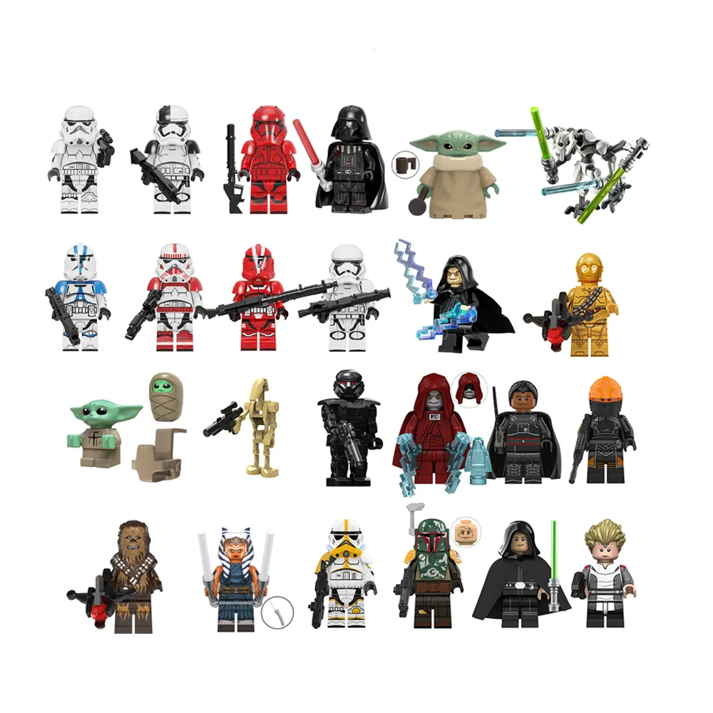 Mini Mandalorian Action Figure Star Building Blocks Toys Wars Movie Characters Yoda Toys