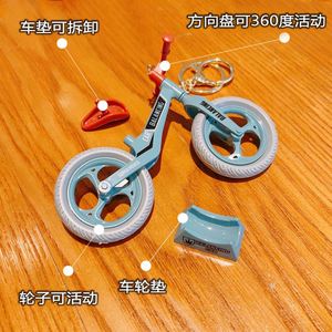 2025 <b>Creative</b> Sports Souvenir <b>Gift</b> Keyring Idea Fun Movable Sliding Bicycle Keychain UV Printed Crystal Metal Soft Feature - Product Image 3