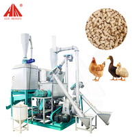 Unité de traitement de granulés d'aliments modulaire 250 avec contrôle PLC, ligne complète automatique de granulés d'aliments pour moulin à aliments familial de taille moyenne
