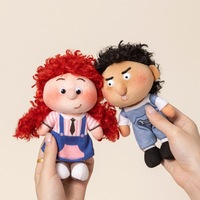 Porte-clés Poupée Pouf Famille Frizzy Freckled Original, Pendentif Unisexe Mignon, Drôle et Apaisant, en Coton
