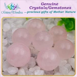 Esfera de Cuarzo Rosa, 7 Esferas, 24-26 mm, Piedra Preciosa Natural para Sanación Energética, Reiki, Meditación, Amor, Piedras de Contacto con la Palma de la Mano - Product Image 6
