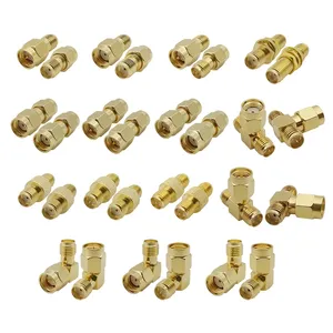 SMA Connectors Set SMA Male Female to RP SMA Male Female Straight/Right Angle RF Coaxial Adapter for FPV WIFI Antenna