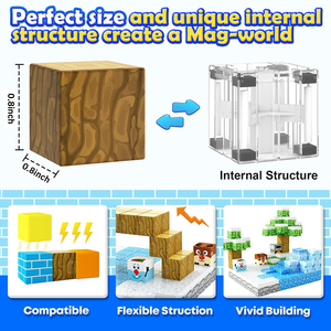 Juguete de Ensamblaje de Cubos Magnéticos Cuadrados Mini Bloques de Construcción Magnéticos <span class=keywords><strong>Modelo</strong></span> de Juguete Educativo para Niños - Product Image 4