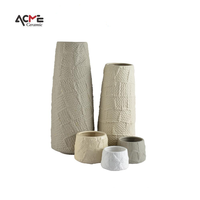 Vases de table décoratifs modernes nordiques et minimalistes pour la décoration de la maison vase à fleurs de salon vases en céramique et en porcelaine à large bouche