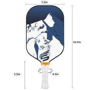 Orbia Thể Thao Tùy chỉnh sợi carbon 13mm bề mặt thô nhẹ pickleball mái chèo wiht mềm Grip PP tổ ong lõi mái chèo