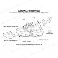 Xinzirain Baskets de sport décontractées à lacets, avec logo personnalisé, multi-panneaux, semelle épaisse superposée, antidérapante, style 'Cloud' et lacets en corde robuste