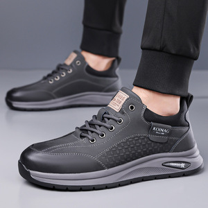 โคอินากรองเท้าผ้าใบหนังลำลองสำหรับบุรุษส้นเตี้ยระบายอากาศได้ดีรองเท้ากีฬาสำหรับสำนักงานขนาด 2 - Product Image 4