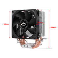 QiuzAim 90mm PC X99 CPU Cooler 4 caloducs 2011 flux d'air élevé à faible bruit idéal pour X79 AM5 Overclocking et PC haute performance E5