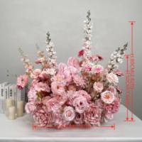 Décoration de mariage 60cm Rose Soie Rose Floral Floor Flower Runner Arrangements Home Graduation Occasion
