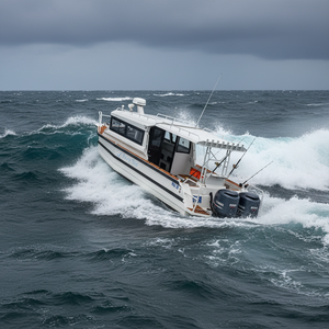 Bote <span class=keywords><strong>de</strong></span> aluminio Gospel <span class=keywords><strong>de</strong></span> 9 m (30 pies) con cabina, pontón Easy Craft, motor <span class=keywords><strong>de</strong></span> gasolina para <span class=keywords><strong>pesca</strong></span>, en venta - Product Image 1