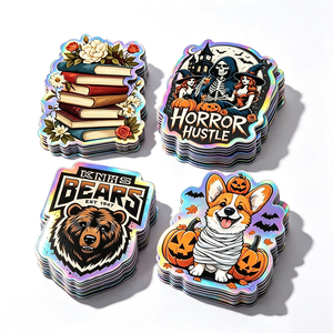 Pegatina de Vinilo Holográfica Personalizada TEDDY, Resistente al Aceite, Impresión de Logotipo, Pegatina Troquelada, Pegatina Holográfica Personalizada - Product Image 3