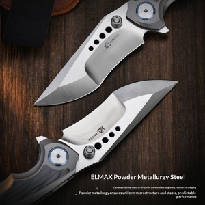Couteau pliant d'extérieur <span class=keywords><strong>ELMAX</strong></span> en alliage de titane, lame de survie en milieu sauvage, camping, auto-défense portable XD051 - Product Image 2