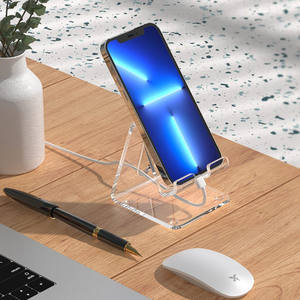 Présentoir de téléphone portable en acrylique personnalisé Support de téléphone portable Lucite avec station d'accueil pour <span class=keywords><strong>magasin</strong></span> de détail - Product Image 3