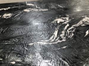 Piano di Lavoro per Cucina in Quarzite Verde Scuro con Venature Bianche Fluenti Superficie in Pietra Effetto Pelle Top per Vanità - Product Image 2