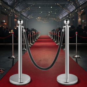 Controllo del traffico in acciaio inossidabile pali portineria all'aperto barriera di Stanchion aeroporto fisso coda folla linea - Product Image 1