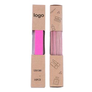 Embalaje de tarjeta de exhibición de Papel kraft con logotipo personalizado para producto de cuidado de lima de uñas de cristal de acero inoxidable - Product Image 2
