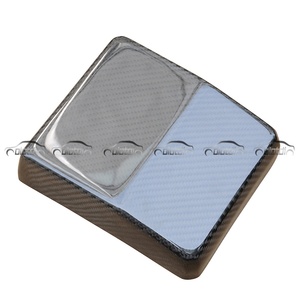 Para Mitsubishi Lancer Evolution EVO 10 X, Cubierta de Fibra de Carbono para la Caja de Fusibles del Motor, 2 Piezas, 2008+ - Product Image 3