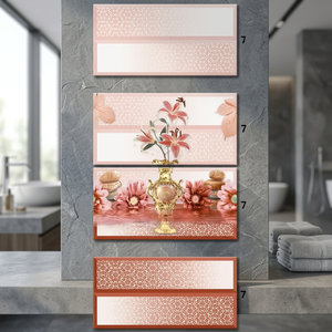 Azulejos de pared de cerámica de 12x24 más demandados, azulejos esmaltados interiores con patrón de flores de baño de 300x600mm brillantes digitales de 30x60cm - Product Image 3