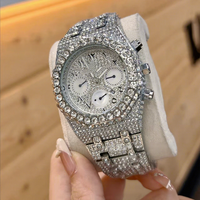 Montre homme AP populaire de haute qualité, incrustée de diamants, faite à la main, en alliage, style sport, affichage à aiguilles, montre à mouvement apparent