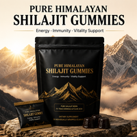 Gummies de Shilajit Pur de l'Himalaya avec Résine de Shilajit Naturelle – Complément Alimentaire Quotidien pour Stimuler l'Énergie Naturelle et la Santé Immunitaire