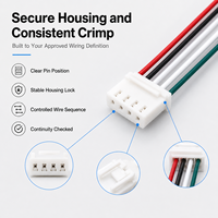 Câble de raccordement personnalisé avec connecteur fil-carte 2-6 broches pas de 2,54 mm pour l'électronique de contrôle de circuits imprimés