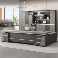 Nuevo Conjunto de Muebles de Oficina Ejecutivos de Madera, Escritorio en Forma de L para CEO con Archivador
