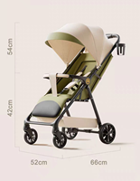 Poussette multifonctionnelle 3 en 1 pour bébé, poussette portable à 4 roues, poussette pliable pour bébé nouveau-né