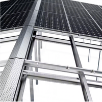 Système de montage solaire BIPV étanche pour toiture, structure en acier, couverture de toiture, passerelle, gouttière de drainage