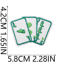 Nouveau design, couleur verte, thème plage côtière, fille surfiste, vague marine, coquillage, patchs brodés thermocollants en fer.