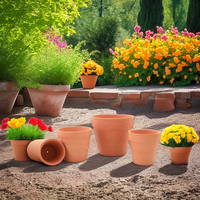 Mini pot en terre cuite en céramique pour plantes succulentes, pour une utilisation en intérieur et en extérieur, pour la décoration de jardin et l'utilisation au sol